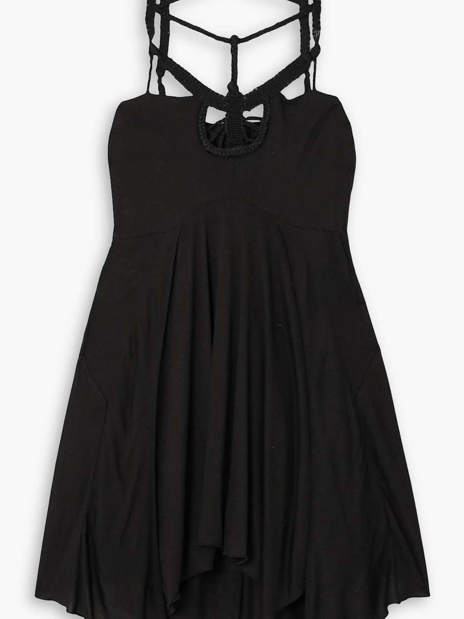 diana macramé-trimmed jersey mini dress