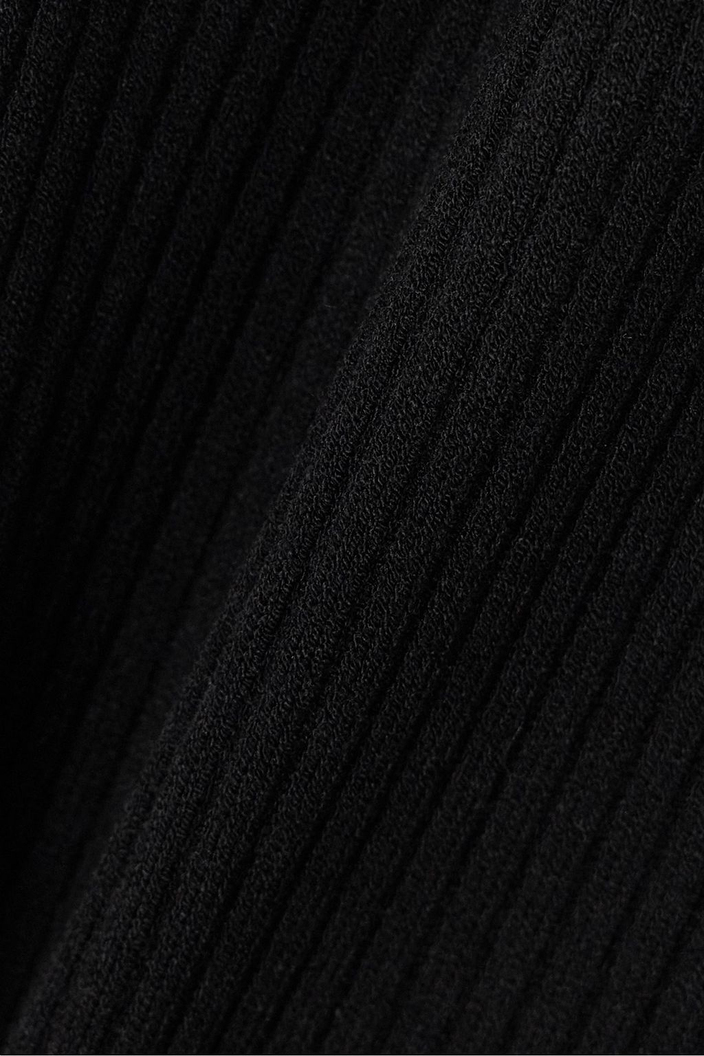 COURREGES Snap-detailed ribbed-knit midi skirt