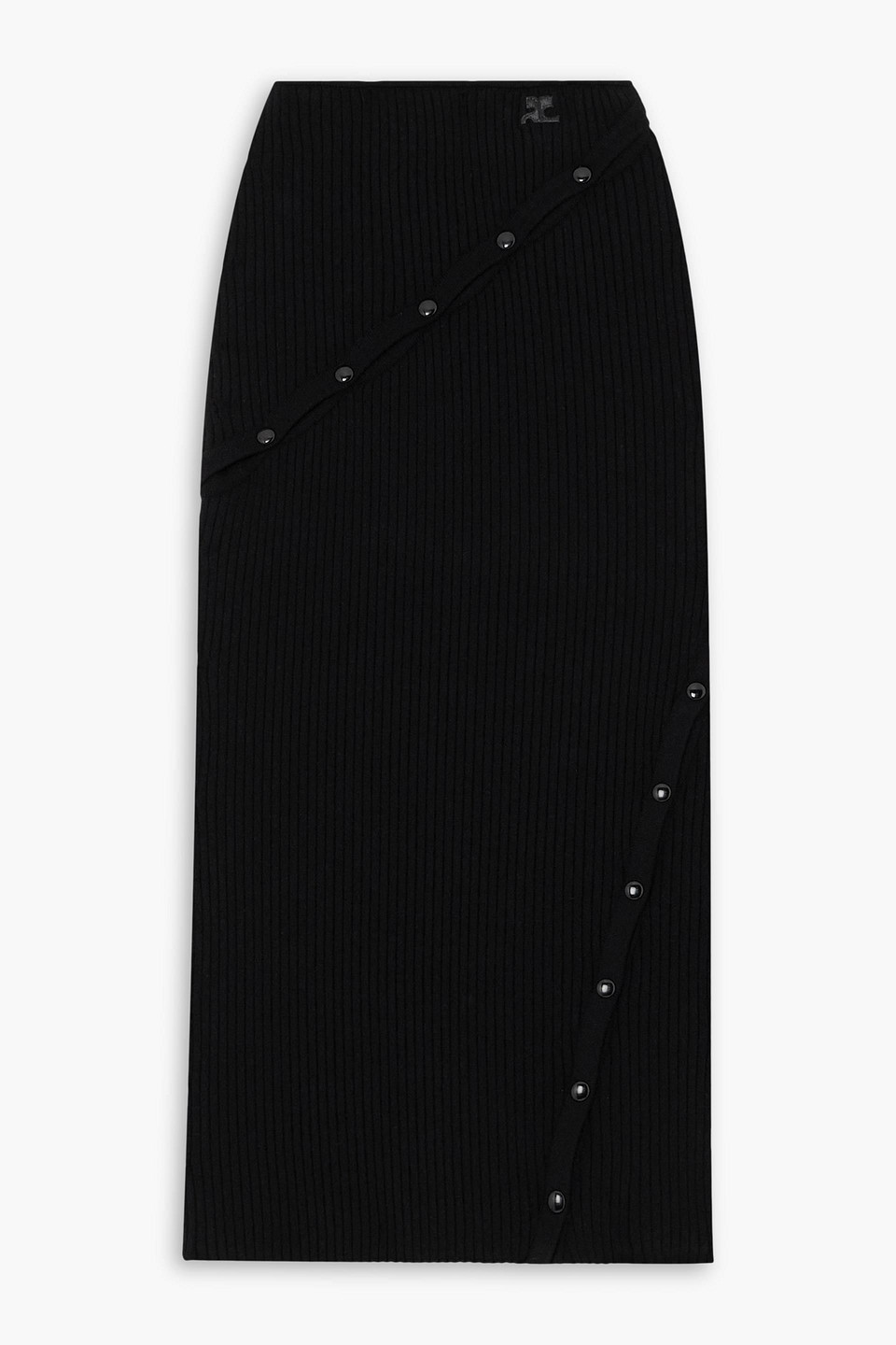 Courrèges Detachable-panel High-waist Skirt In Schwarz