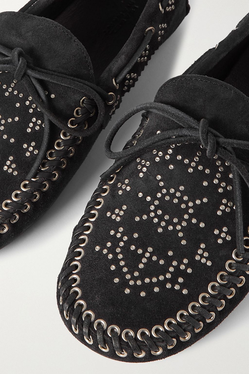 ISABEL MARANT Freen embellished suede loafers
