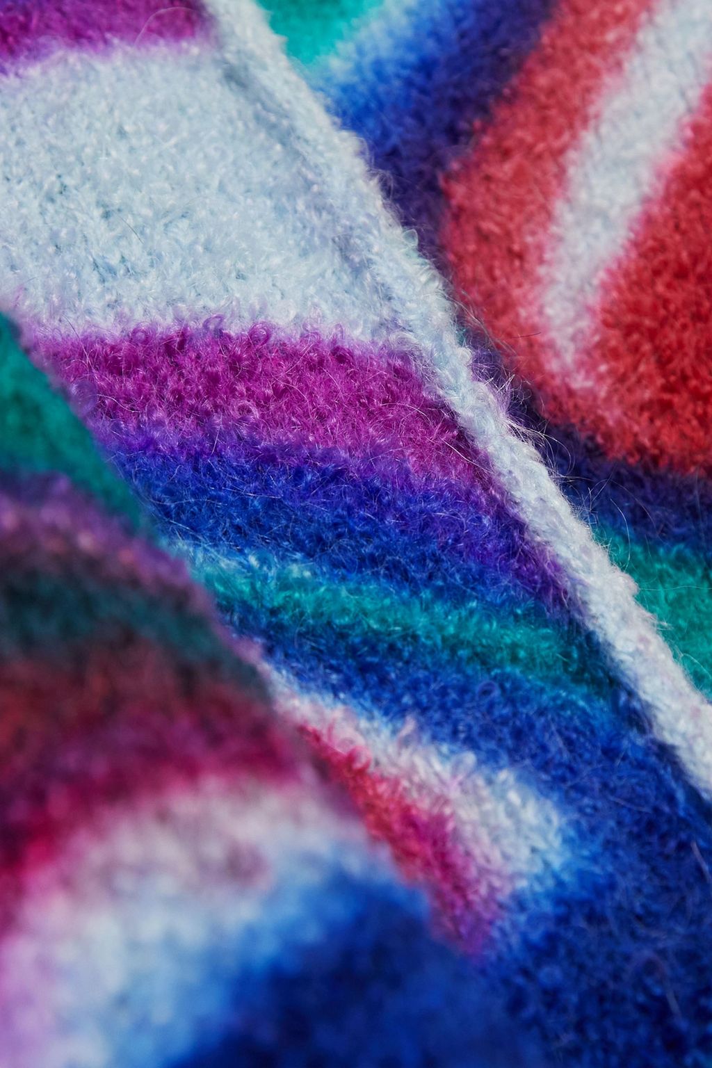 AGR Printed mohair-blend bouclé sweater