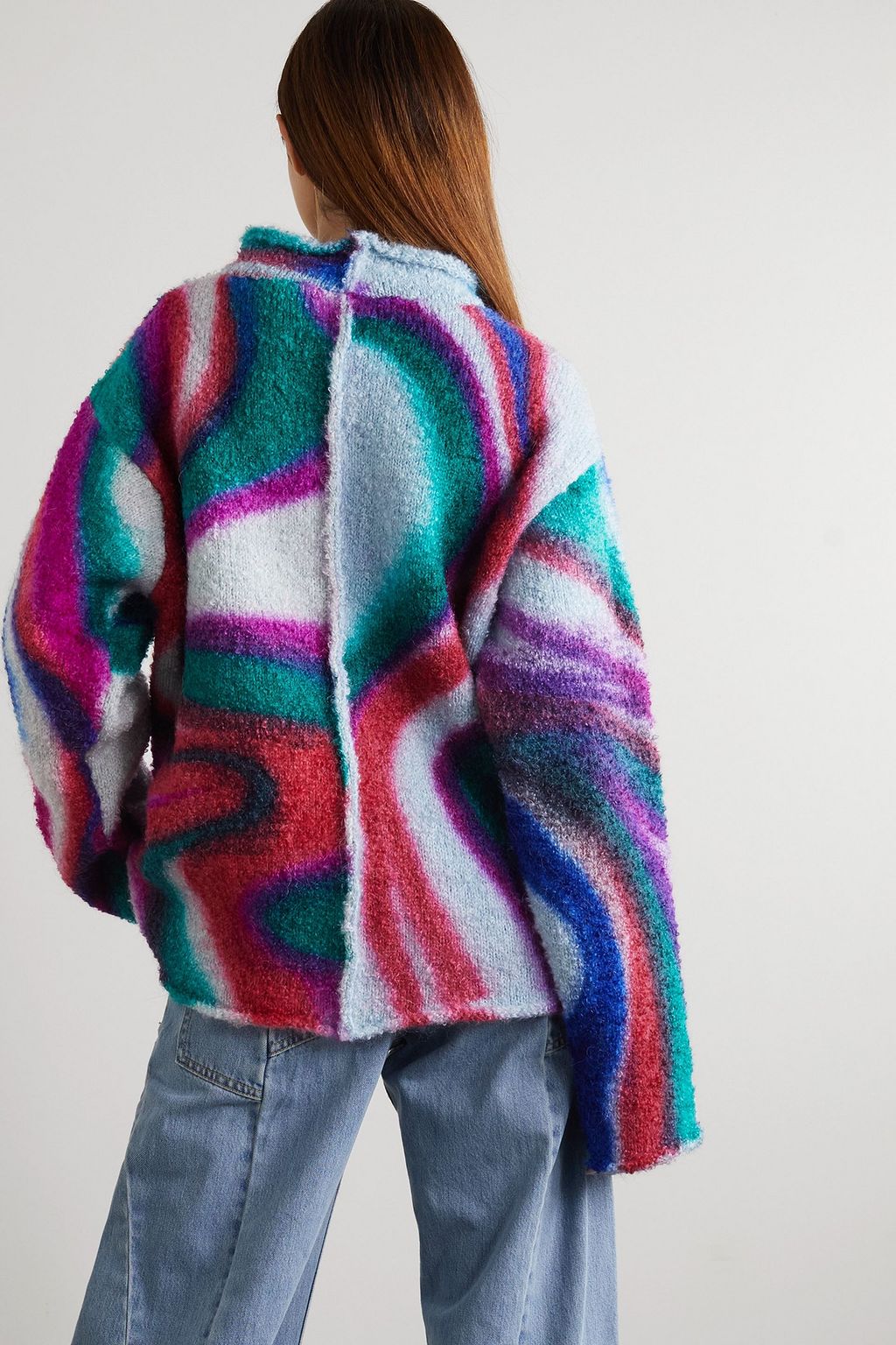 AGR Printed mohair-blend bouclé sweater
