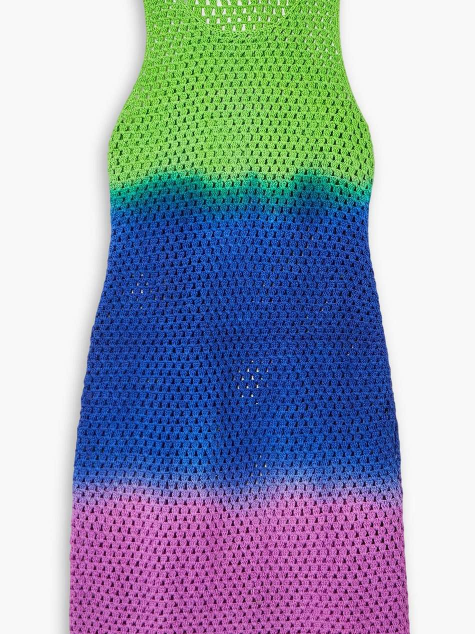 dégradé crocheted cotton mini dress