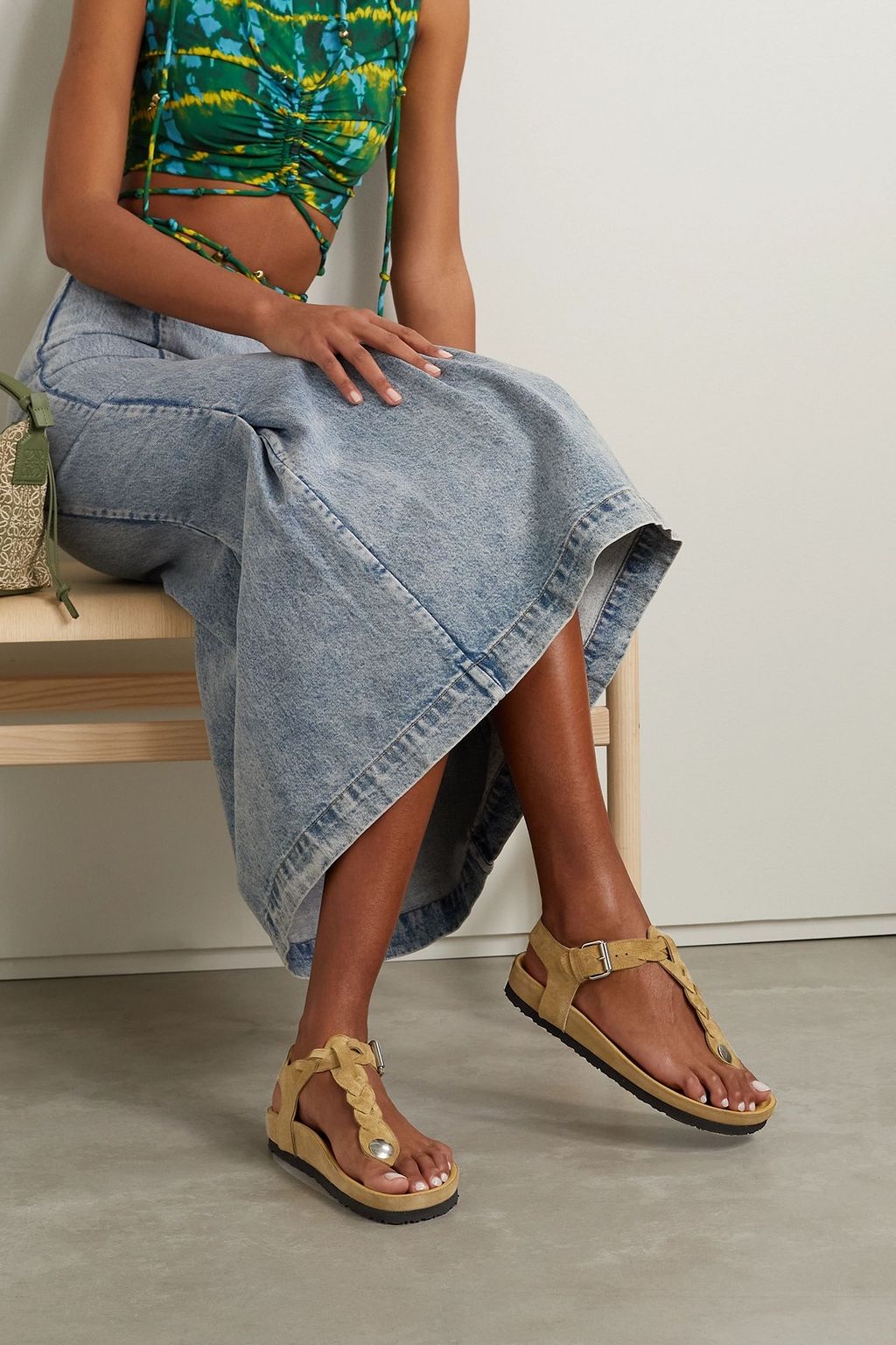 ISABEL MARANT Brook braided suede sandals