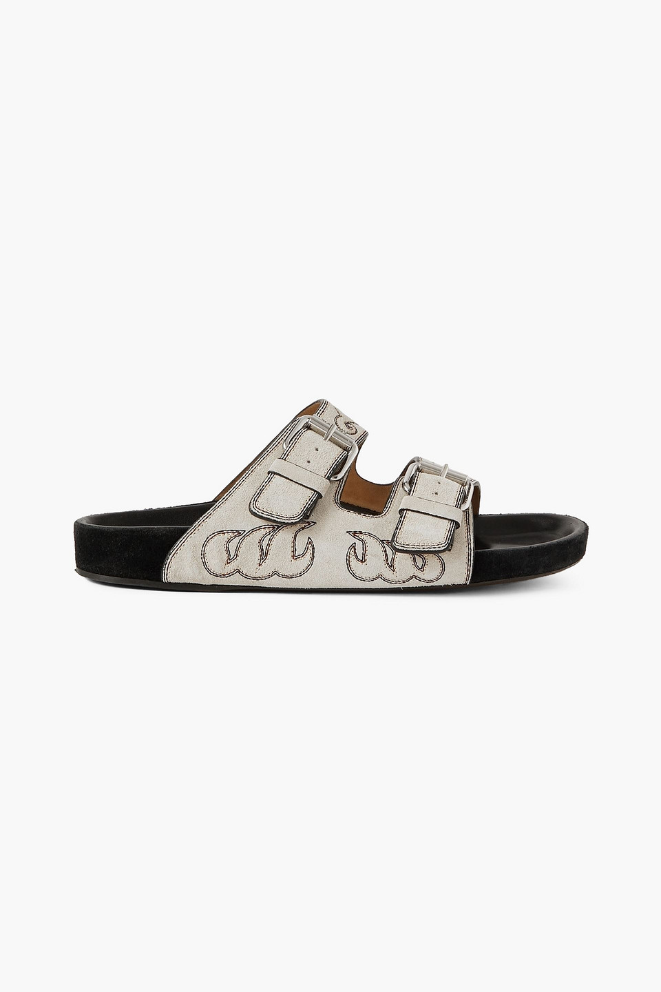 Isabel Marant Gray Lennyo Sandals In Light Gray