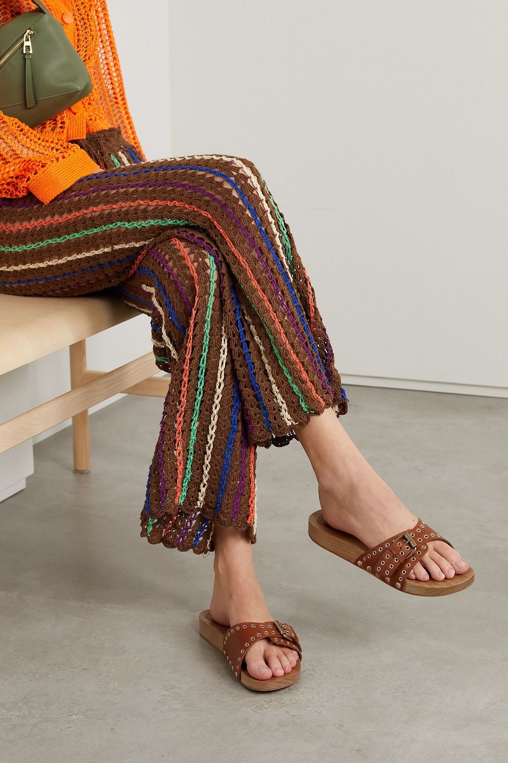 ISABEL MARANT Jaso embellished leather slides
