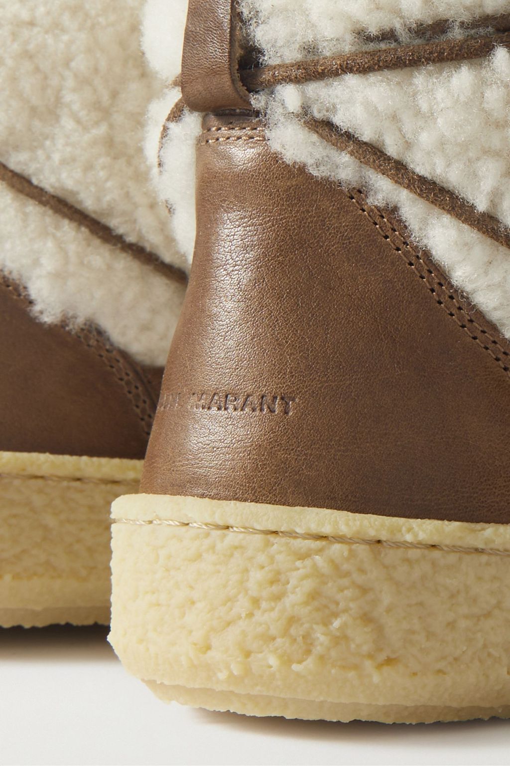 ISABEL MARANT Zimlee shearling and leather ankle boots