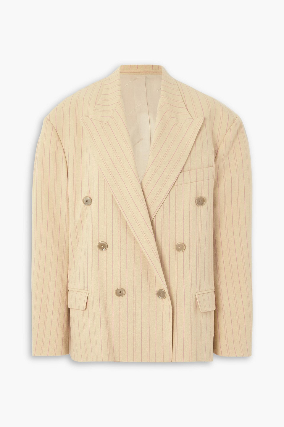 Isabel Marant Pinstriped Blazer In Sandfarben