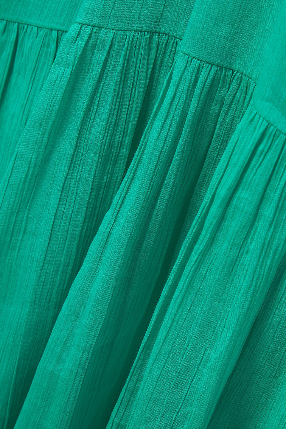 Isabel Marant Birona Cutout Cotton And Silk-blend Crepon Halterneck Maxi Dress In Jade