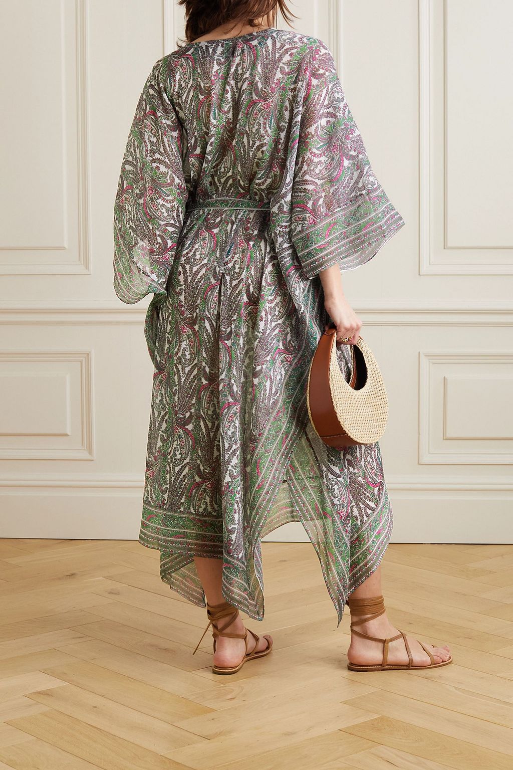 ISABEL MARANT Bagadhi paisley-print cotton and silk-blend crepon kaftan