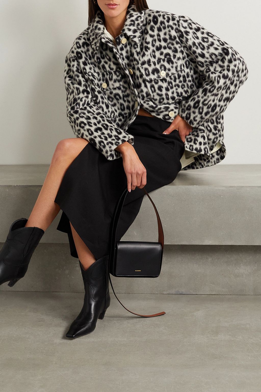 ISABEL MARANT جاكيت Odelino من الصوف بطبعة جلد الفهد