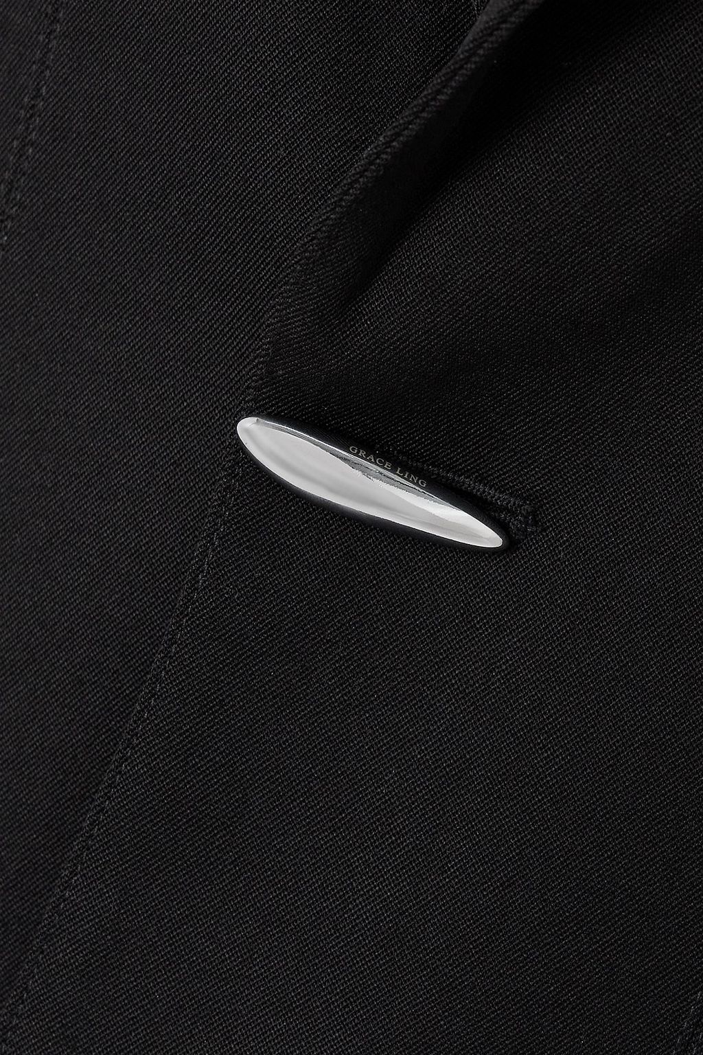 GRACE LING Embellished wool-gabardine blazer