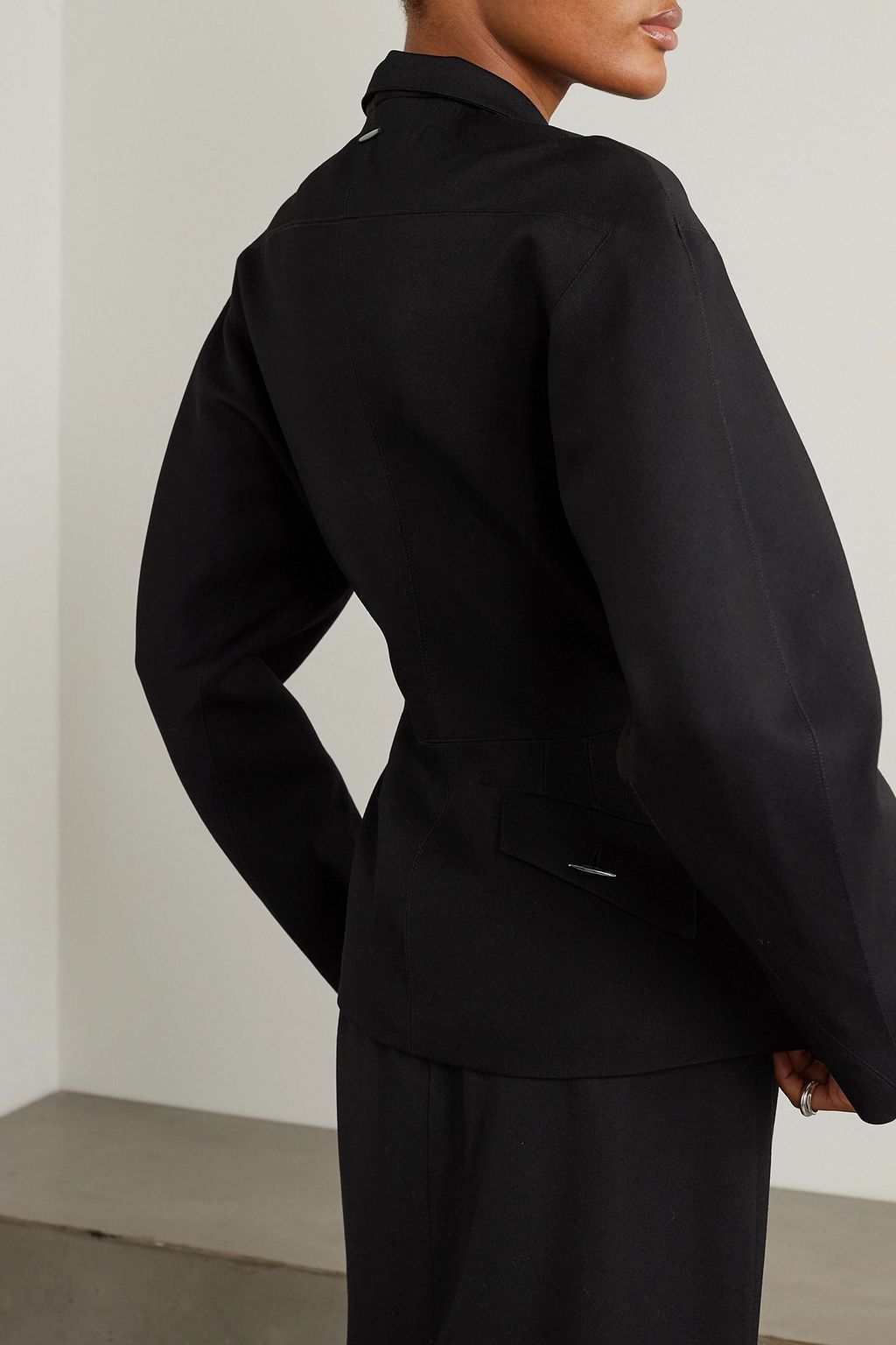 GRACE LING Embellished wool-gabardine blazer