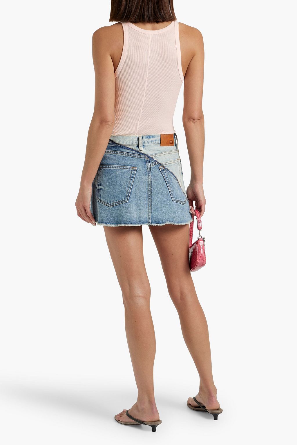 RE/DONE BY HANES Ribbed cotton-jersey tank