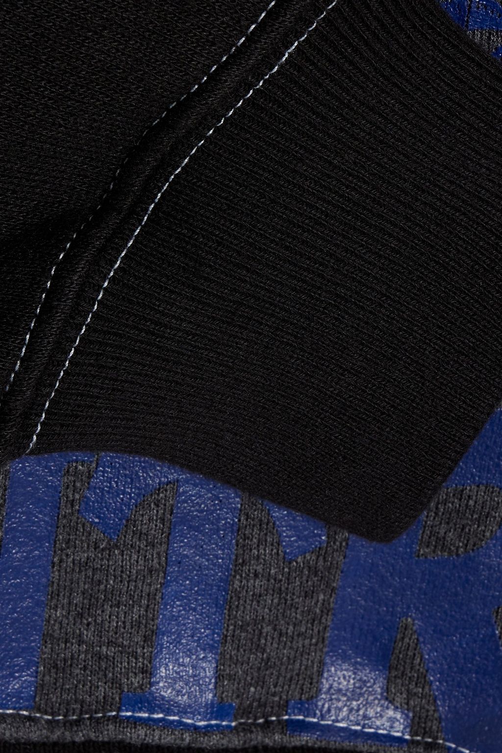 RE/DONE 90s cropped printed cotton-blend fleece half-zip sweatshirt