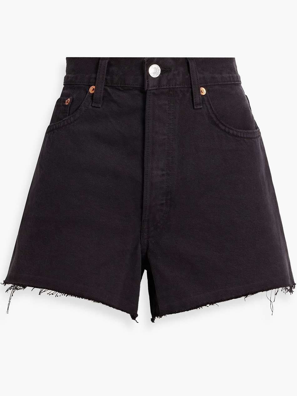 90s frayed denim shorts