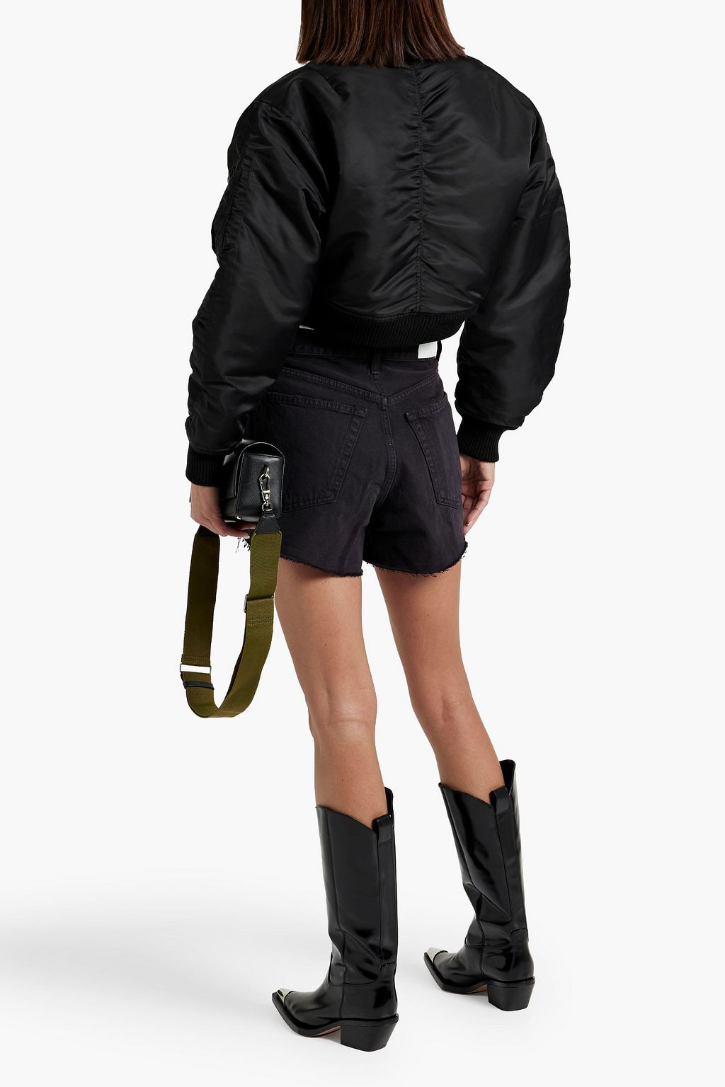 RE/DONE Cropped shell bomber jacket