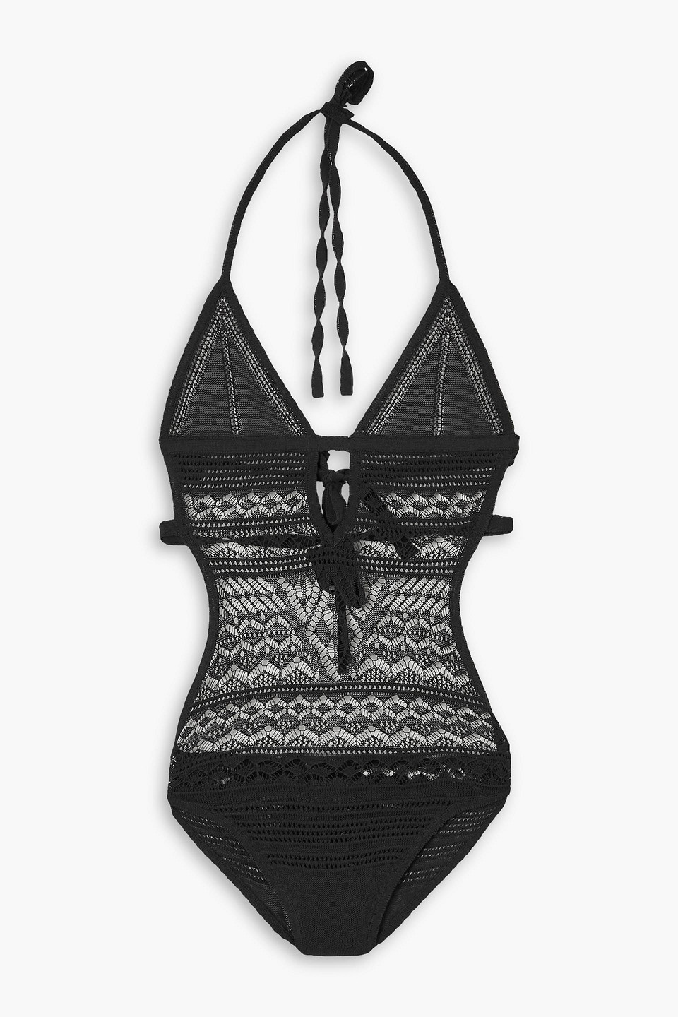 Isabel Marant Adema Cotton Crochet Bodysuit In Black