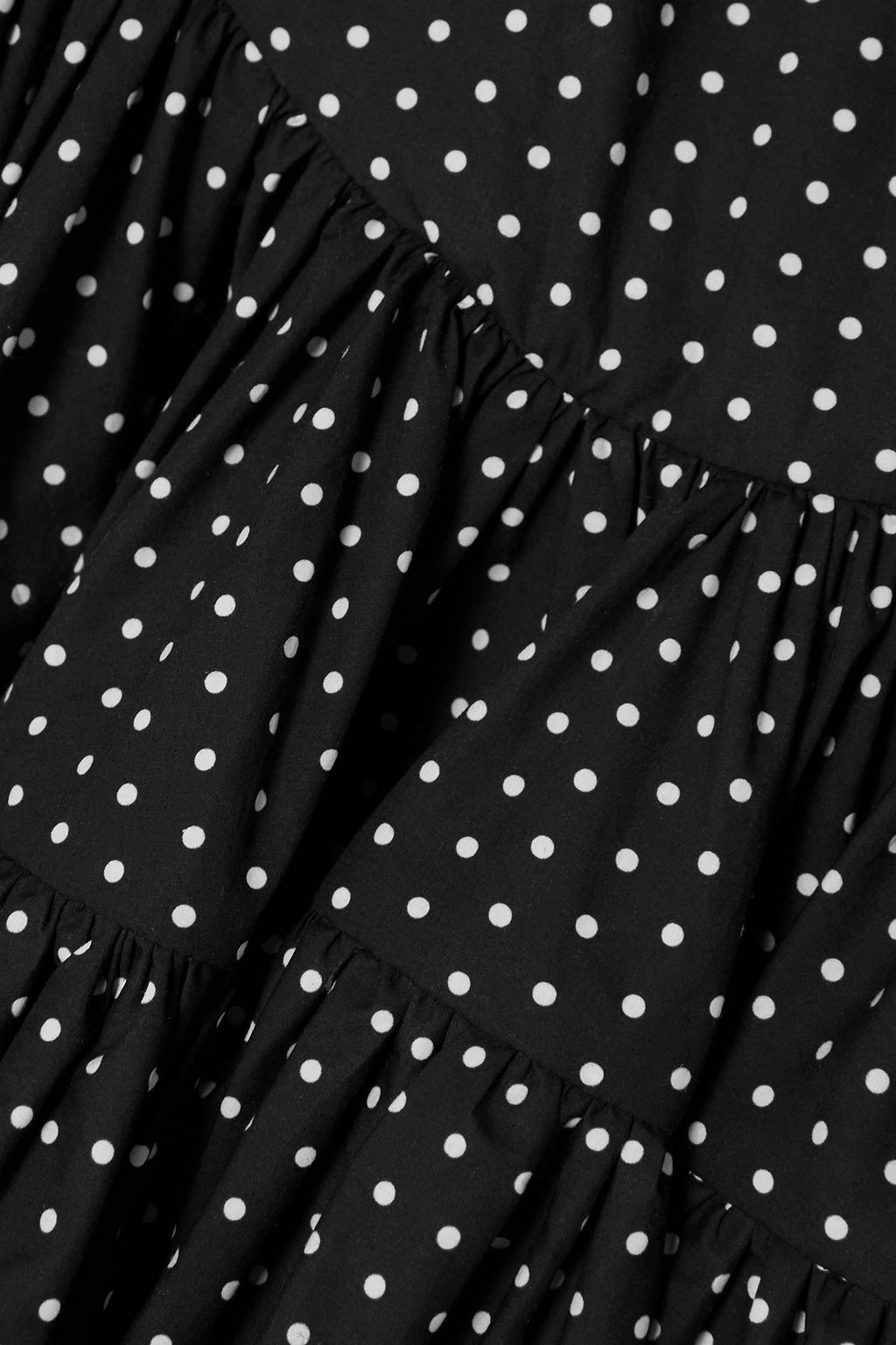 MOLLY GODDARD Allegra ruched polka-dot cotton-poplin midi dress