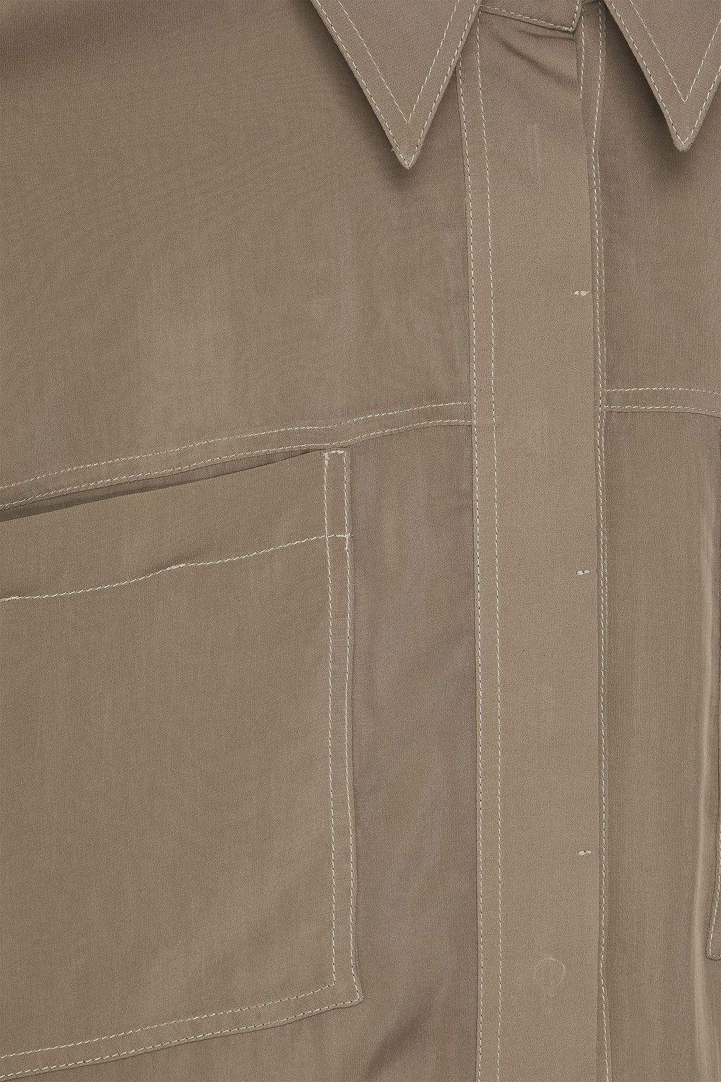 BRUNELLO CUCINELLI Bead-embellished voile shirt