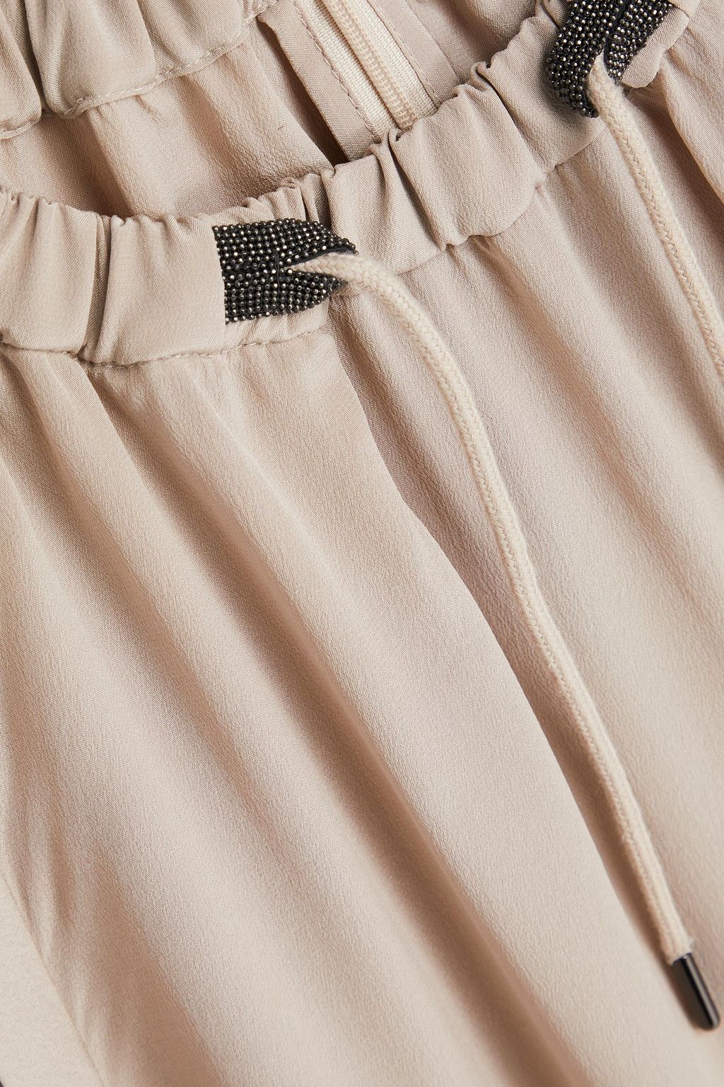 BRUNELLO CUCINELLI シルククレープデシン トップス ギャザー入り