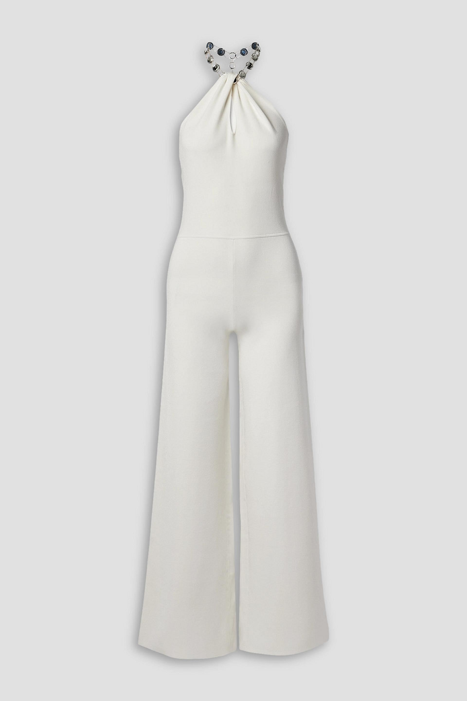 Galvan London Womens Pearl Cleopatra Halter-neck Stretch-woven Blend Jumpsuit