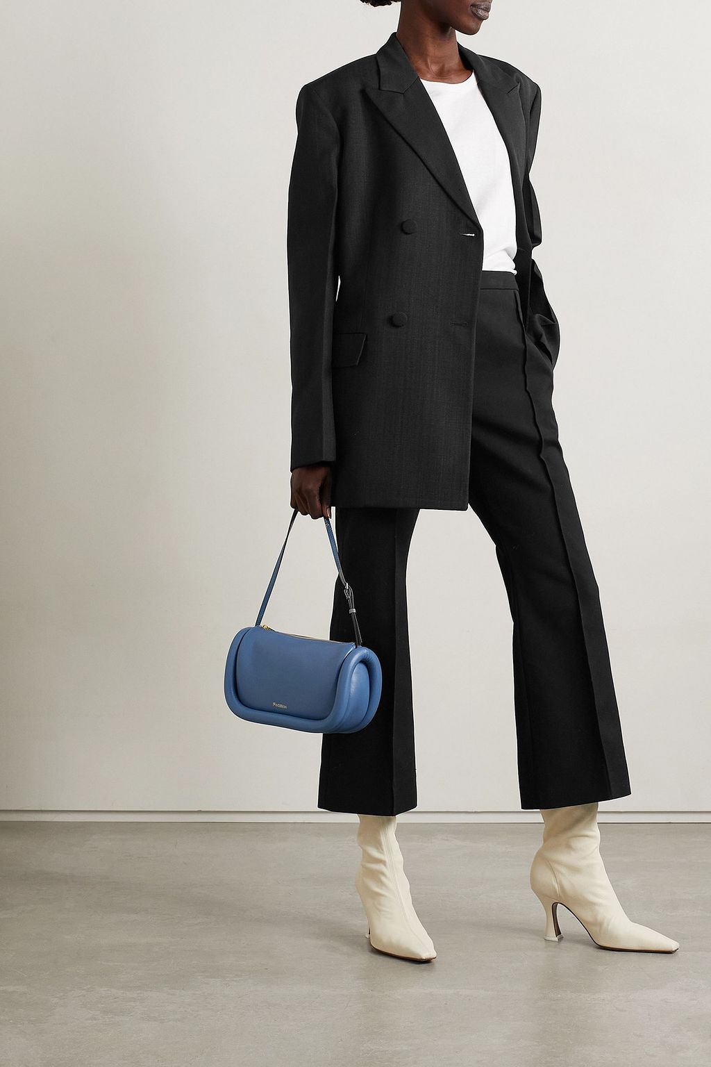 JIL SANDER بنطال بأرجل مستقيمة من القطن البيكيه