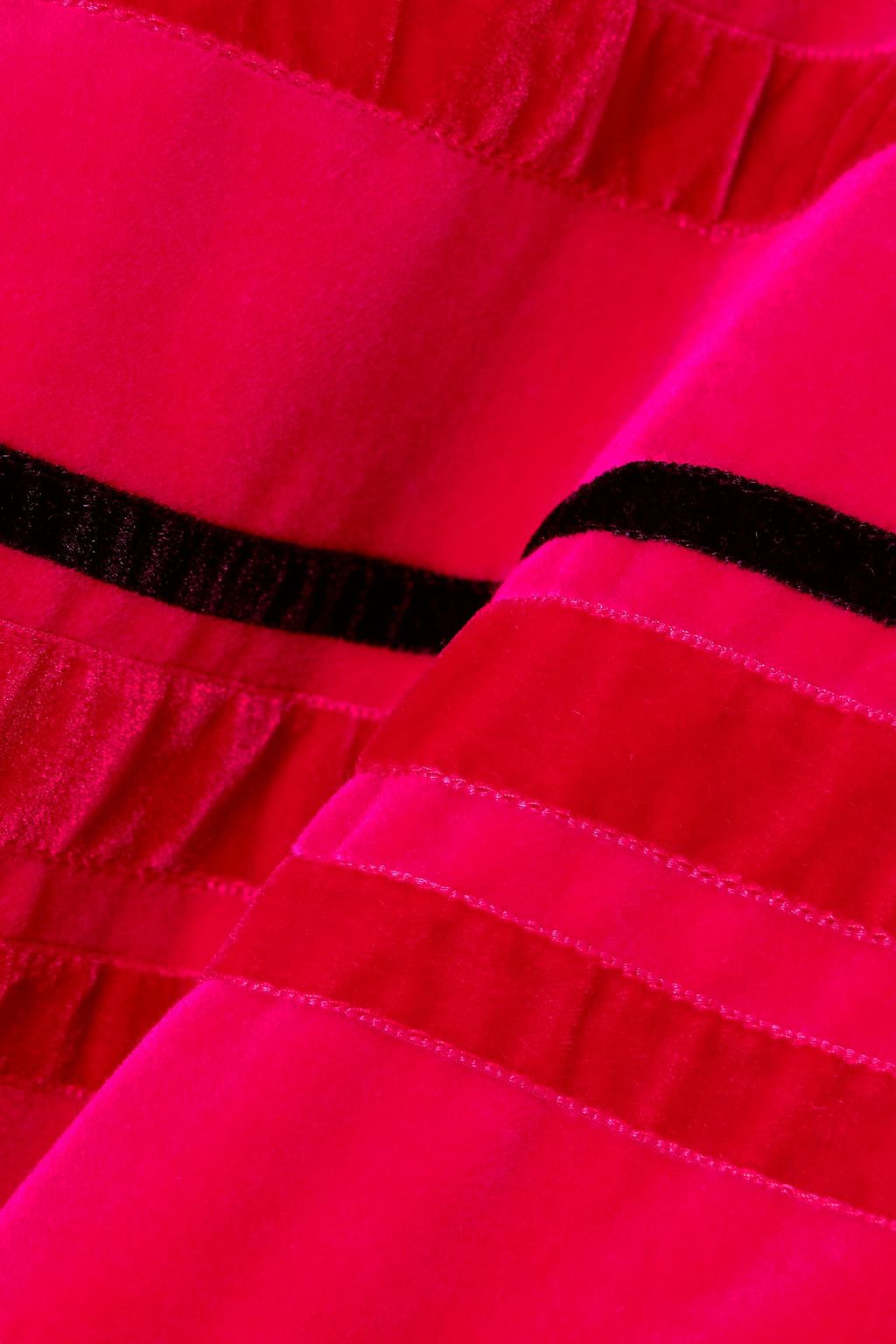 MOLLY GODDARD Dawn strapless striped cotton-velvet mini dress
