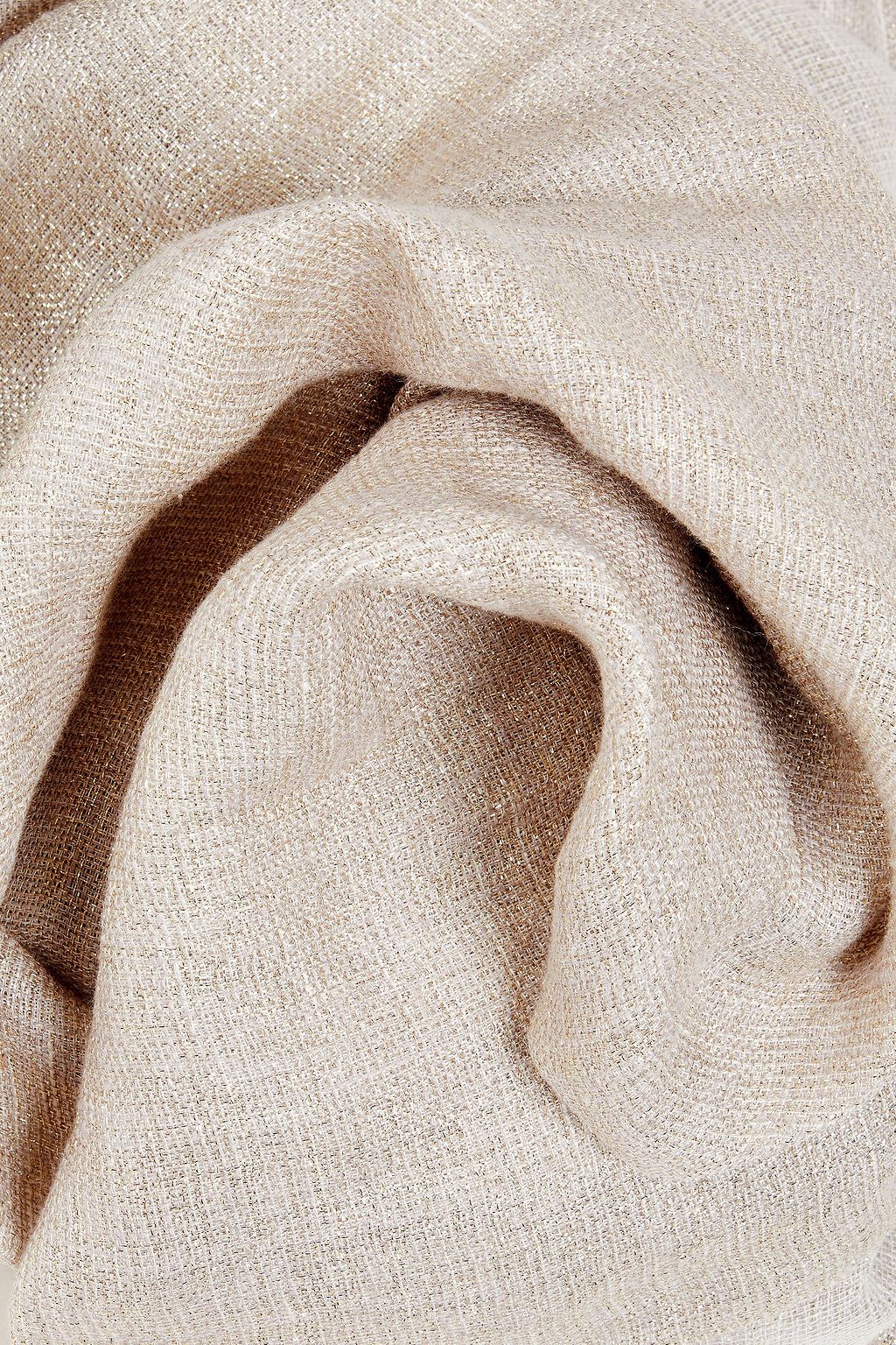 BRUNELLO CUCINELLI Metallic linen-blend scarf