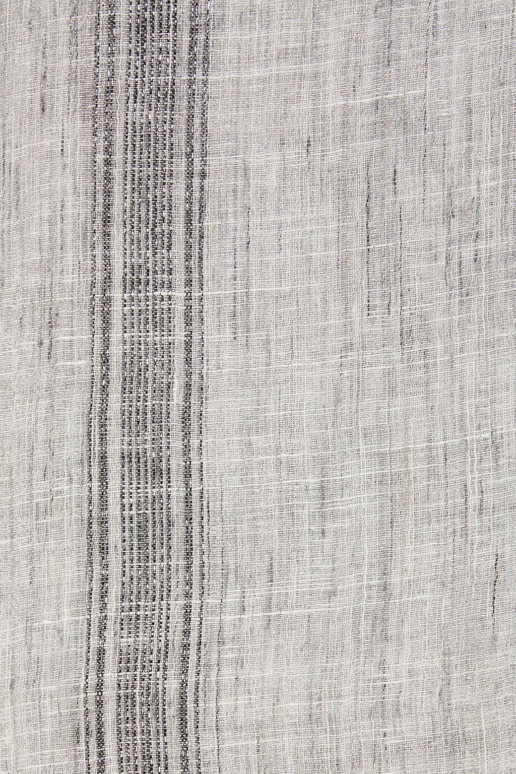 BRUNELLO CUCINELLI 프레이 디테일 메탈릭 리넨 혼방 거즈 스카프