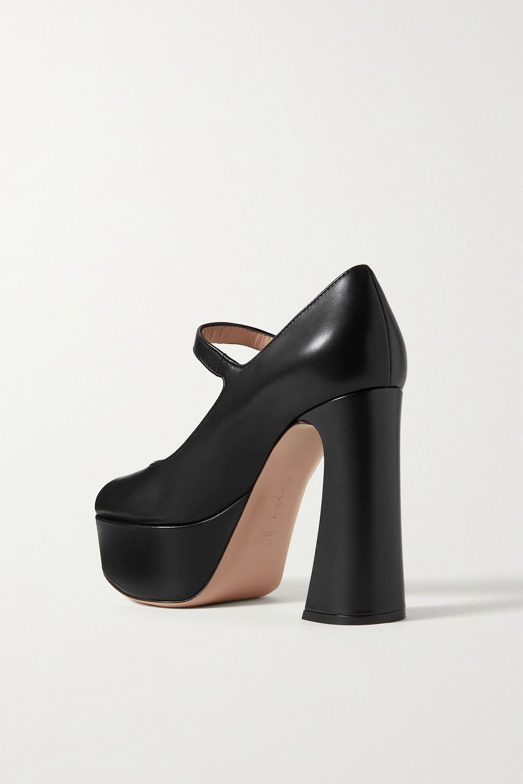 GIANVITO ROSSI 120 Mary-Jane-Pumps aus Leder mit Plateau