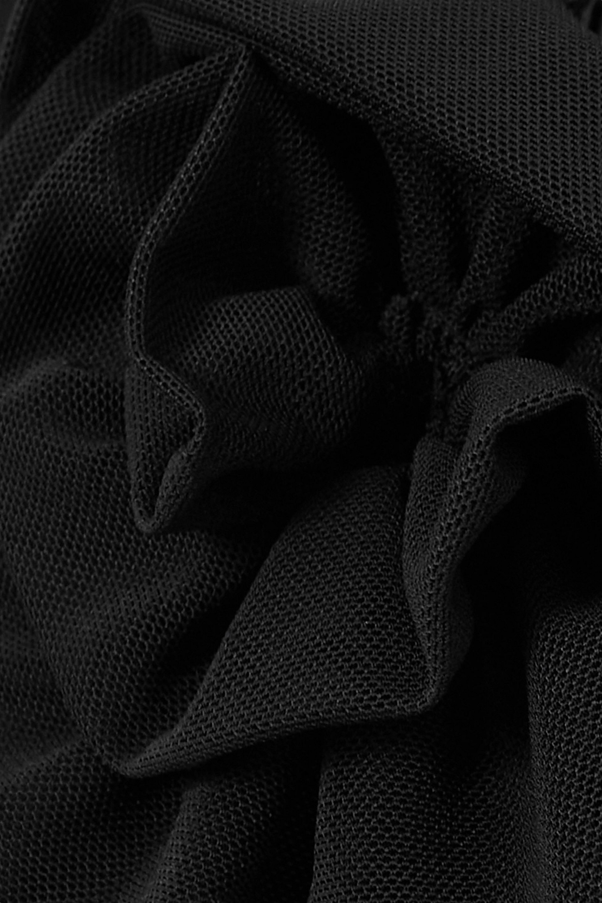 AZ Factory + Ester Manas open-back ruched stretch-mesh mini dress