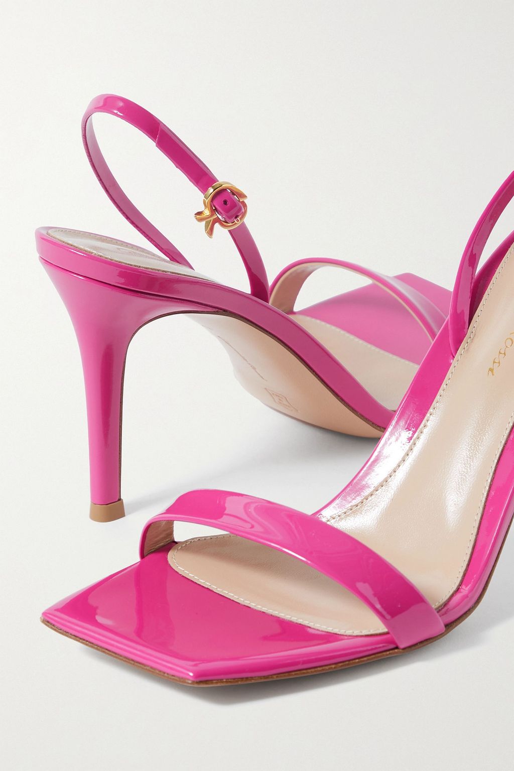 GIANVITO ROSSI Ribbon 85 patent-leather slingback sandals