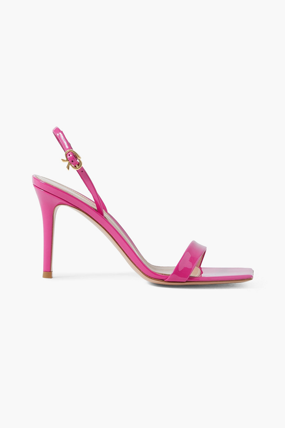 Ribbon 85 patent-leather slingback sandals