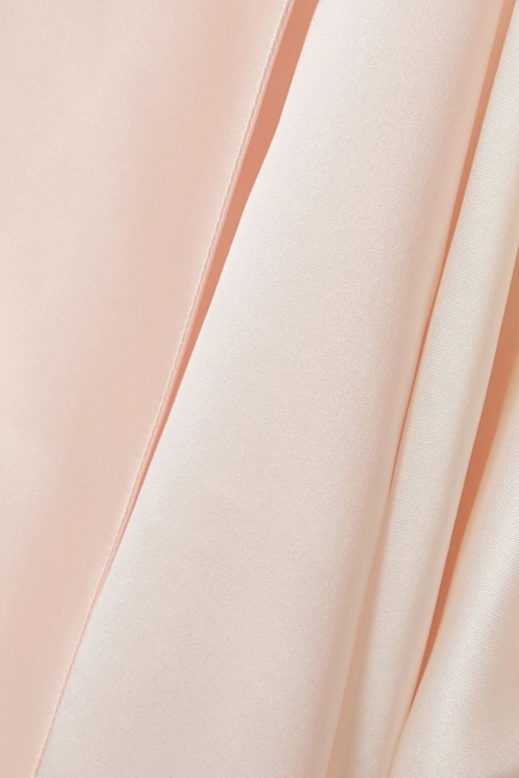 HALPERN Oversized tie-detailed two-tone silk-charmeuse blouse