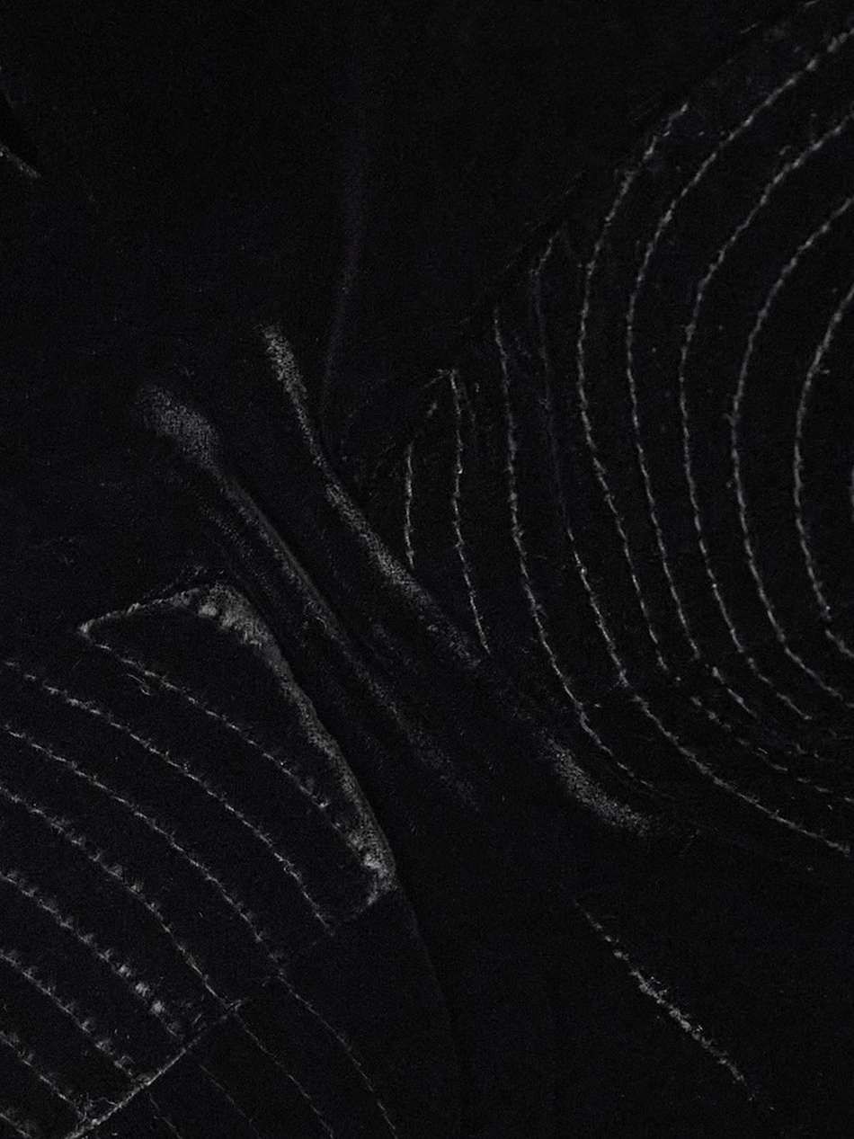 embroidered velvet gown