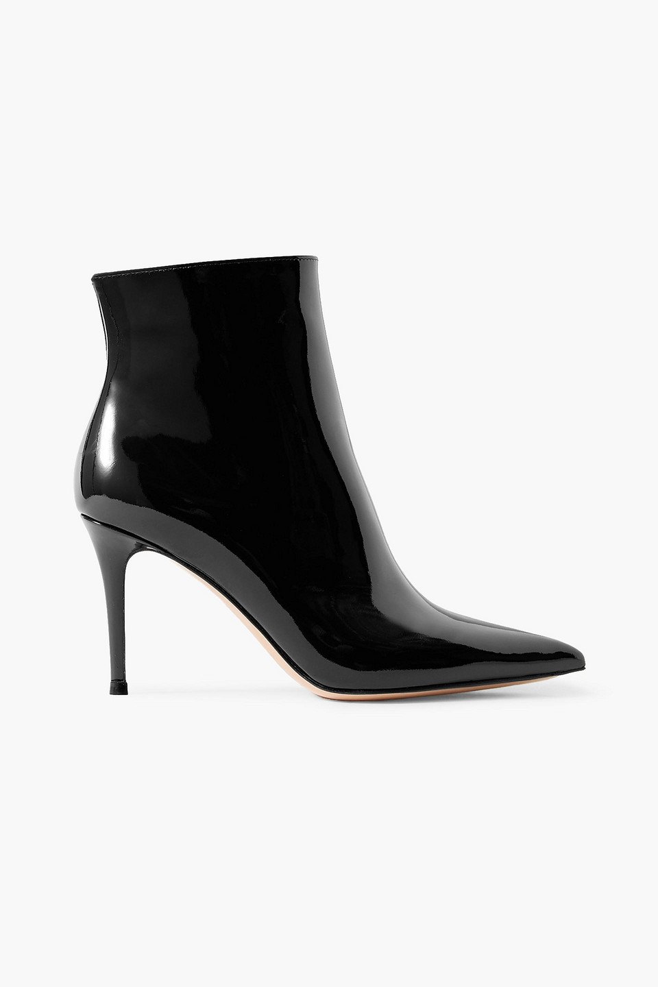 Gianvito Rossi Vernice 85 Patent-leather Ankle Boots In Black