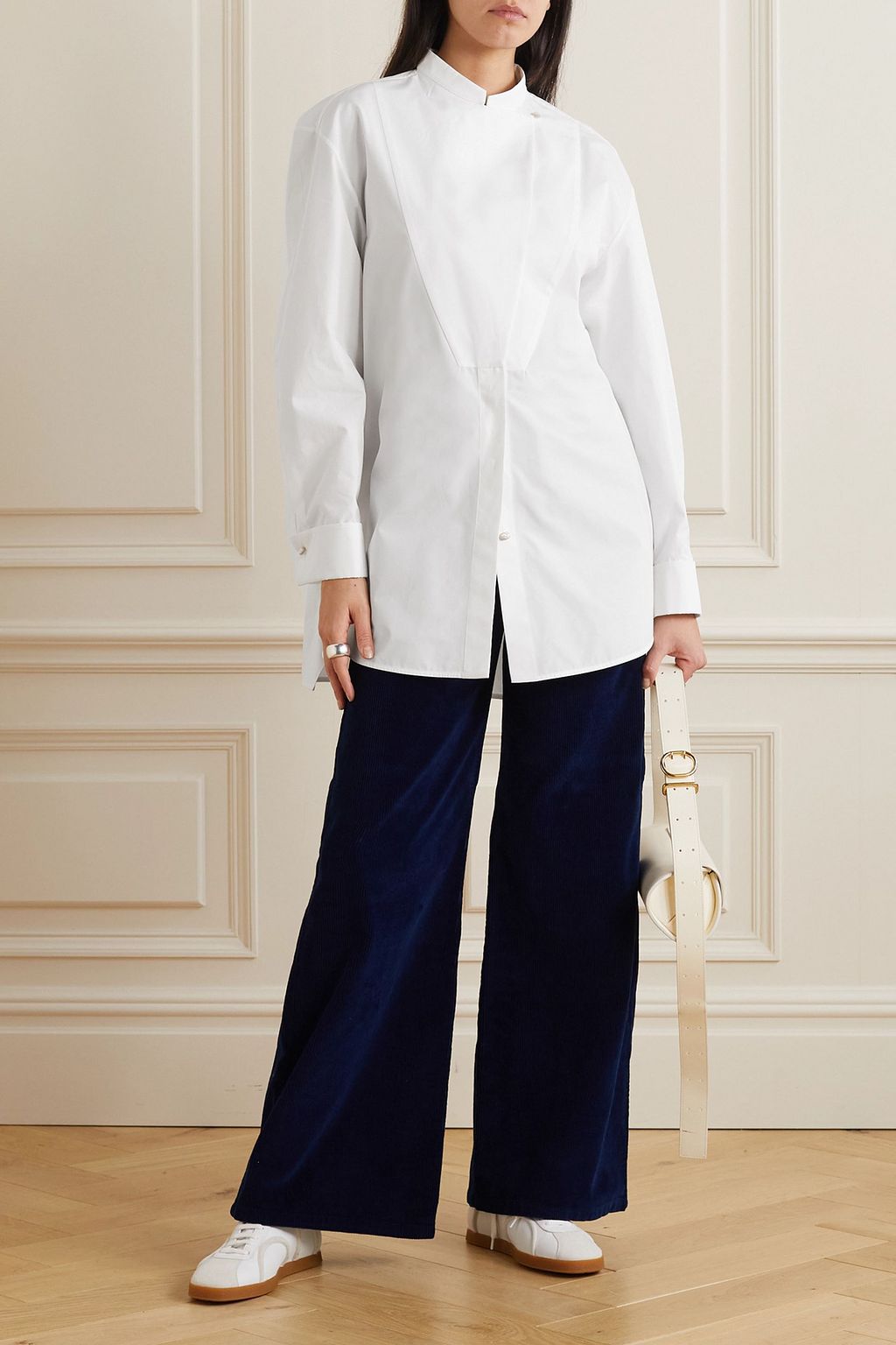 JIL SANDER قميص من البوبلين القطني