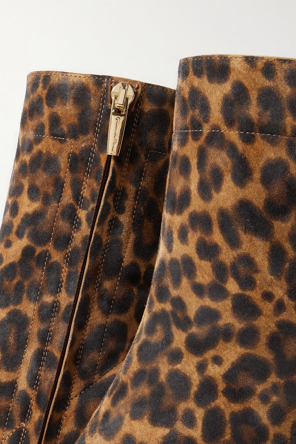 GIANVITO ROSSI 85 leopard-print suede ankle boots