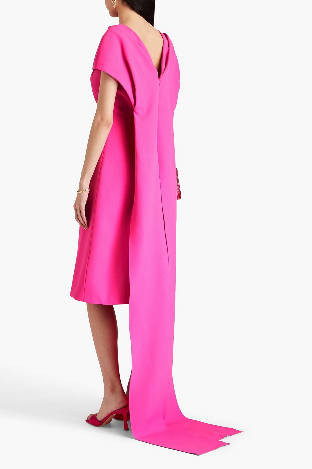 SAFIYAA Sofianne draped crepe midi dress