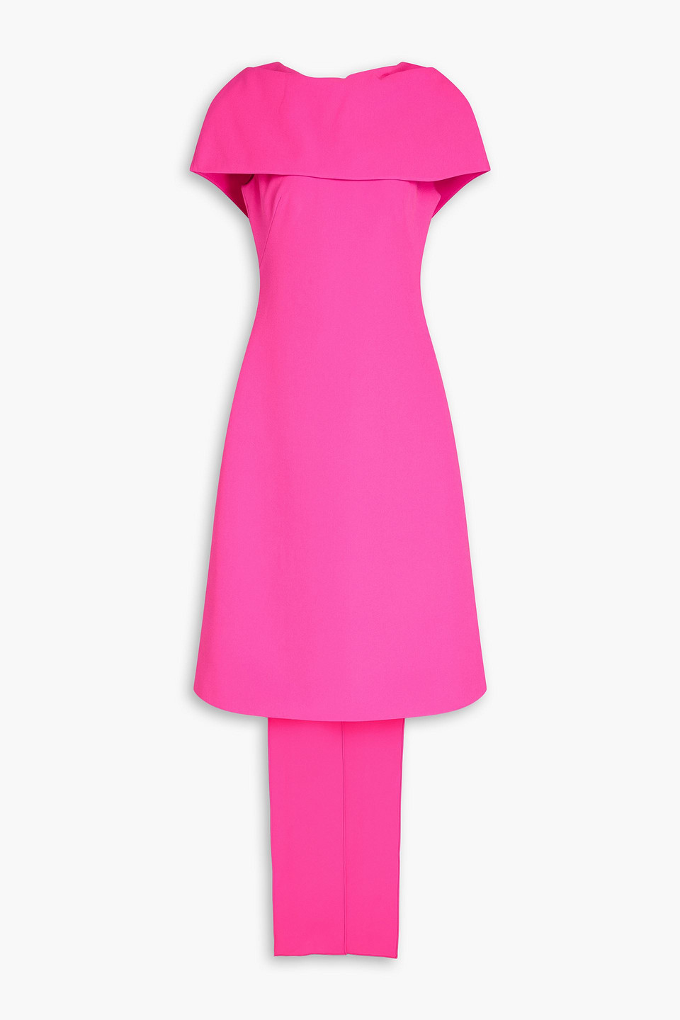 Safiyaa Sofianne Draped Crepe Midi Dress In Pink