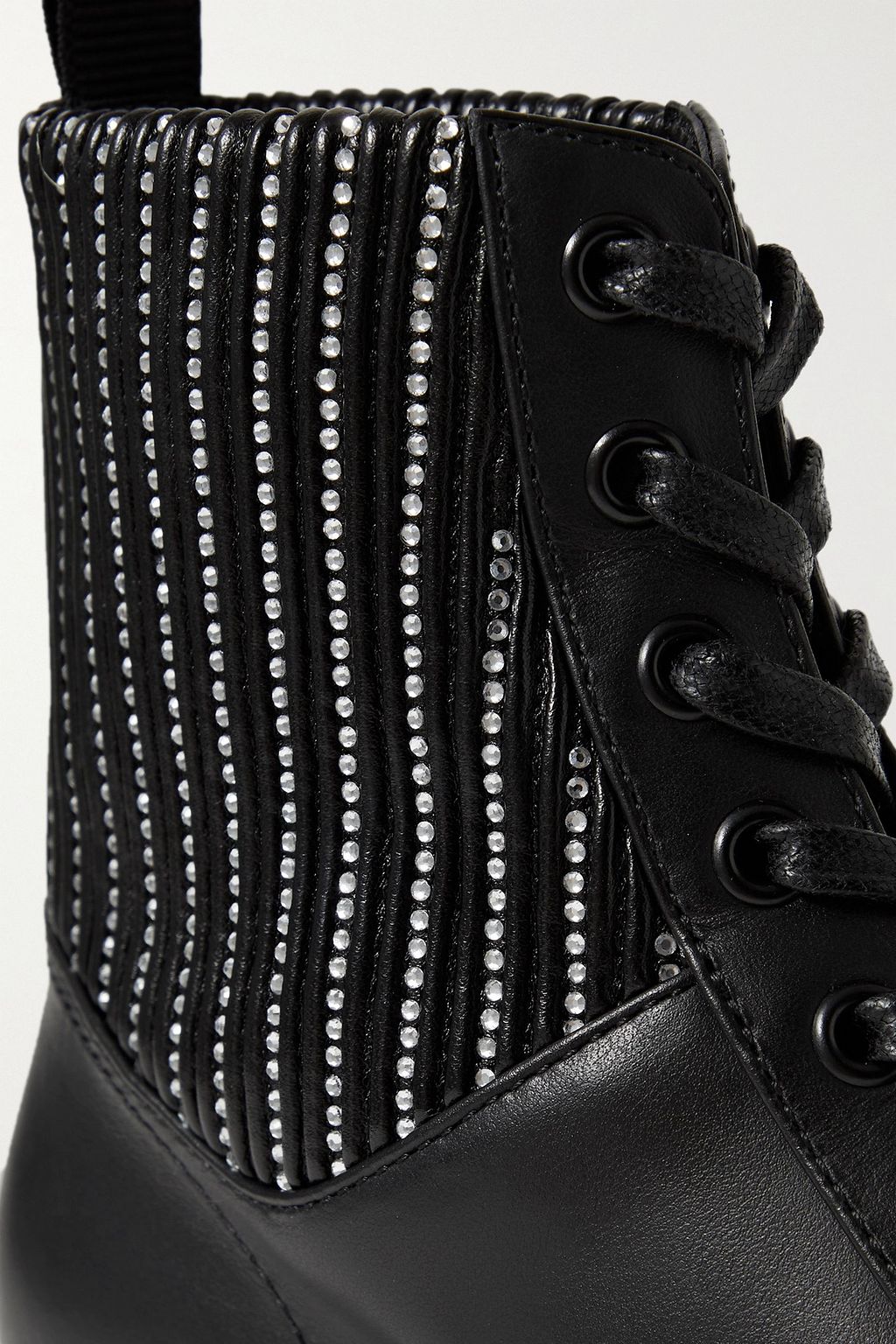 GIANVITO ROSSI Martis 40 crystal-embellished leather ankle boots