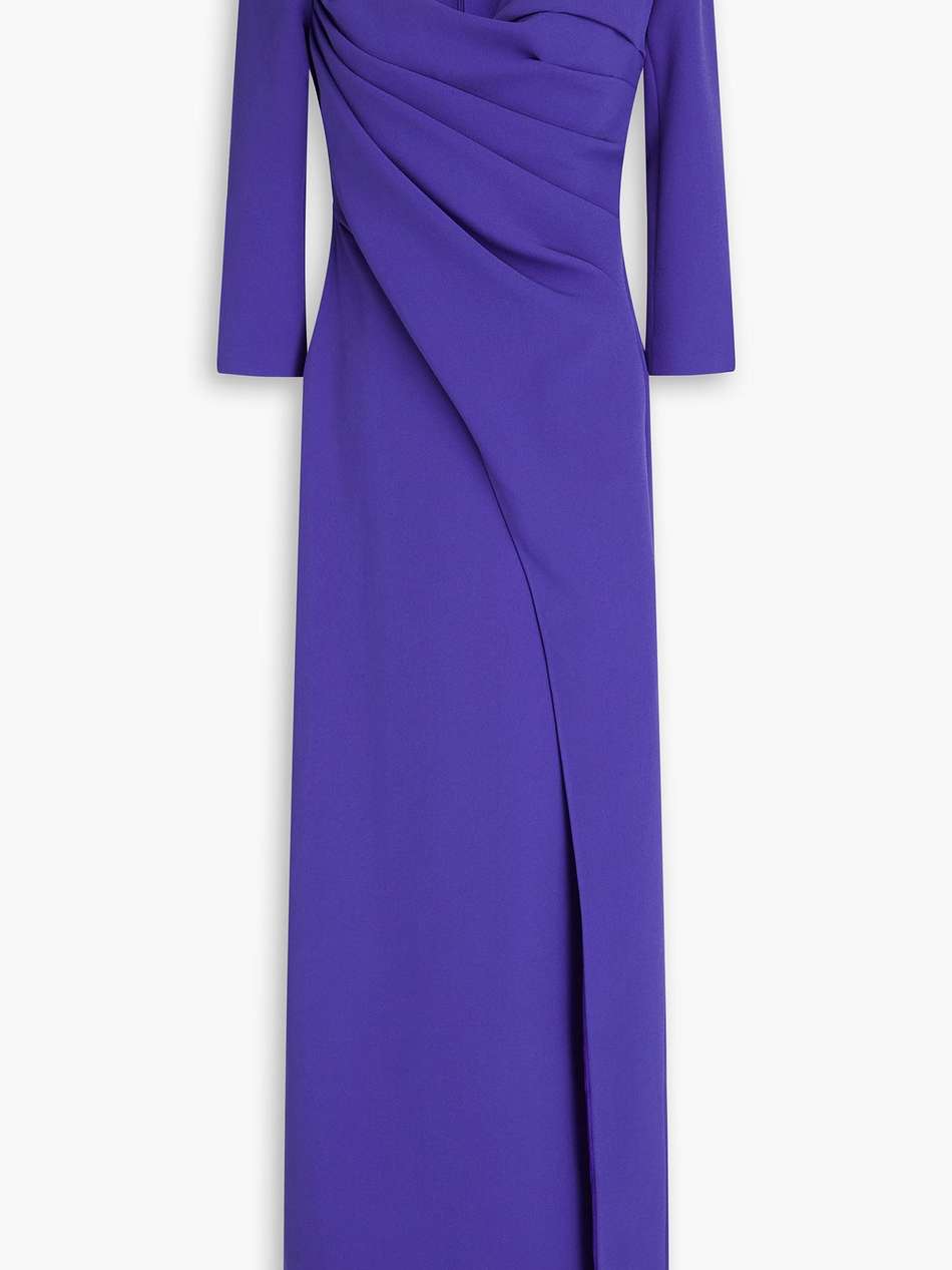 ayanna draped crepe gown