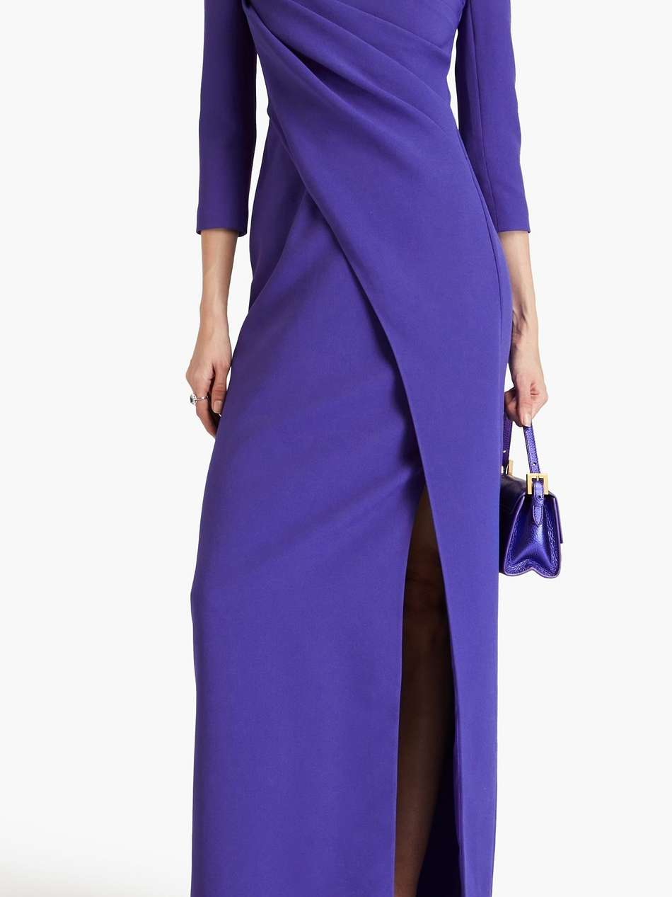 ayanna draped crepe gown