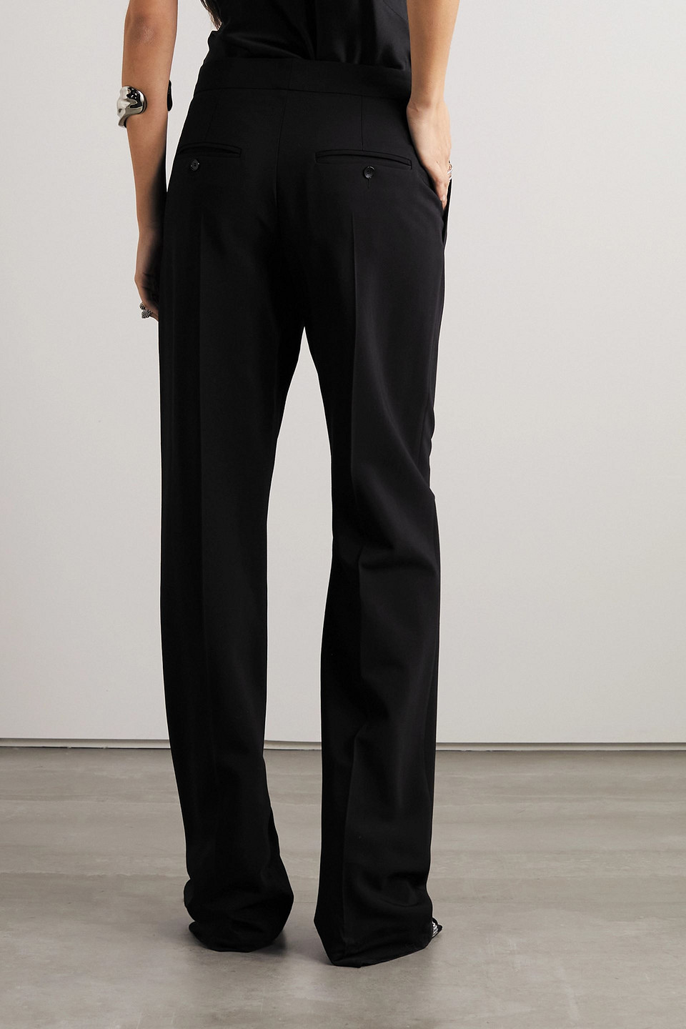 Isabel Marant High Waist Wide Leg Trousers With Button Detail In Multi