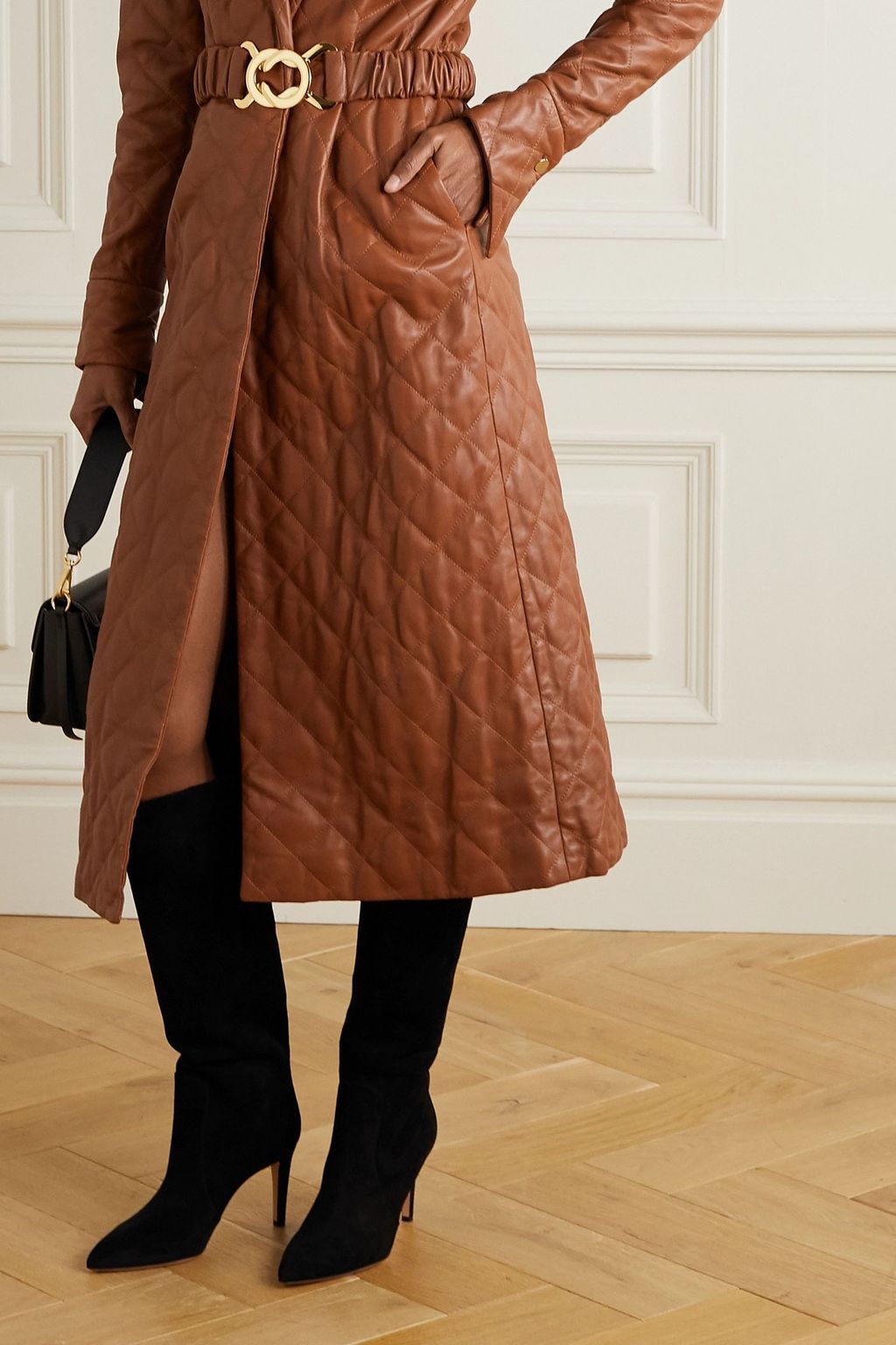GIANVITO ROSSI 85 suede knee boots