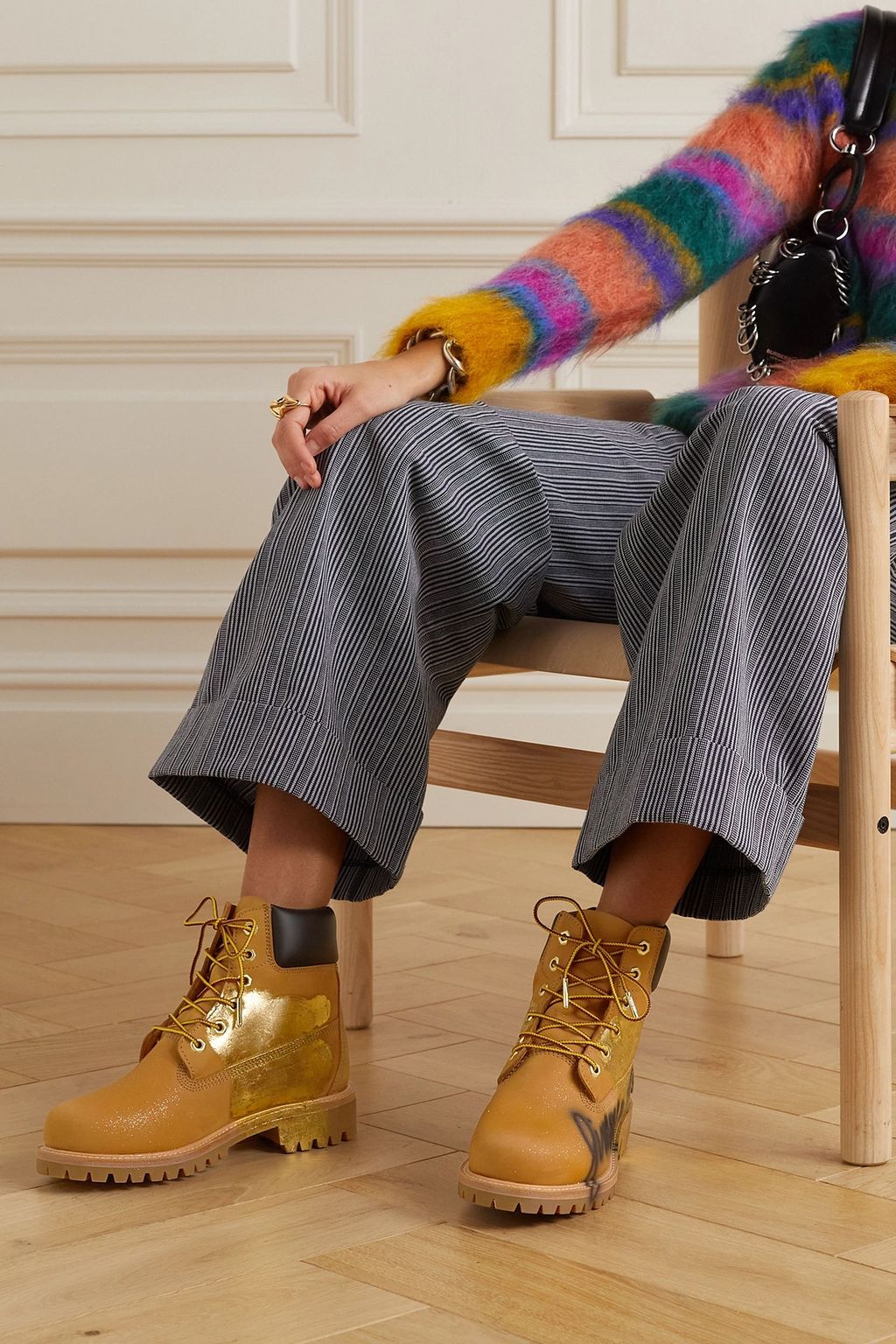 JIMMY CHOO X TIMBERLAND + Timberland printed nubuck ankle boots