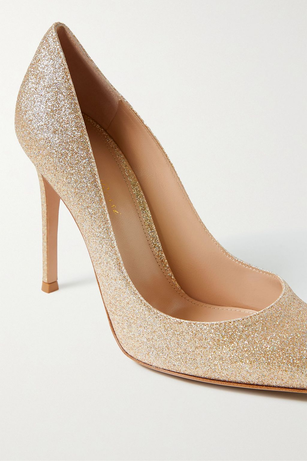 GIANVITO ROSSI Gianvito Starlight 105 glittered woven pumps