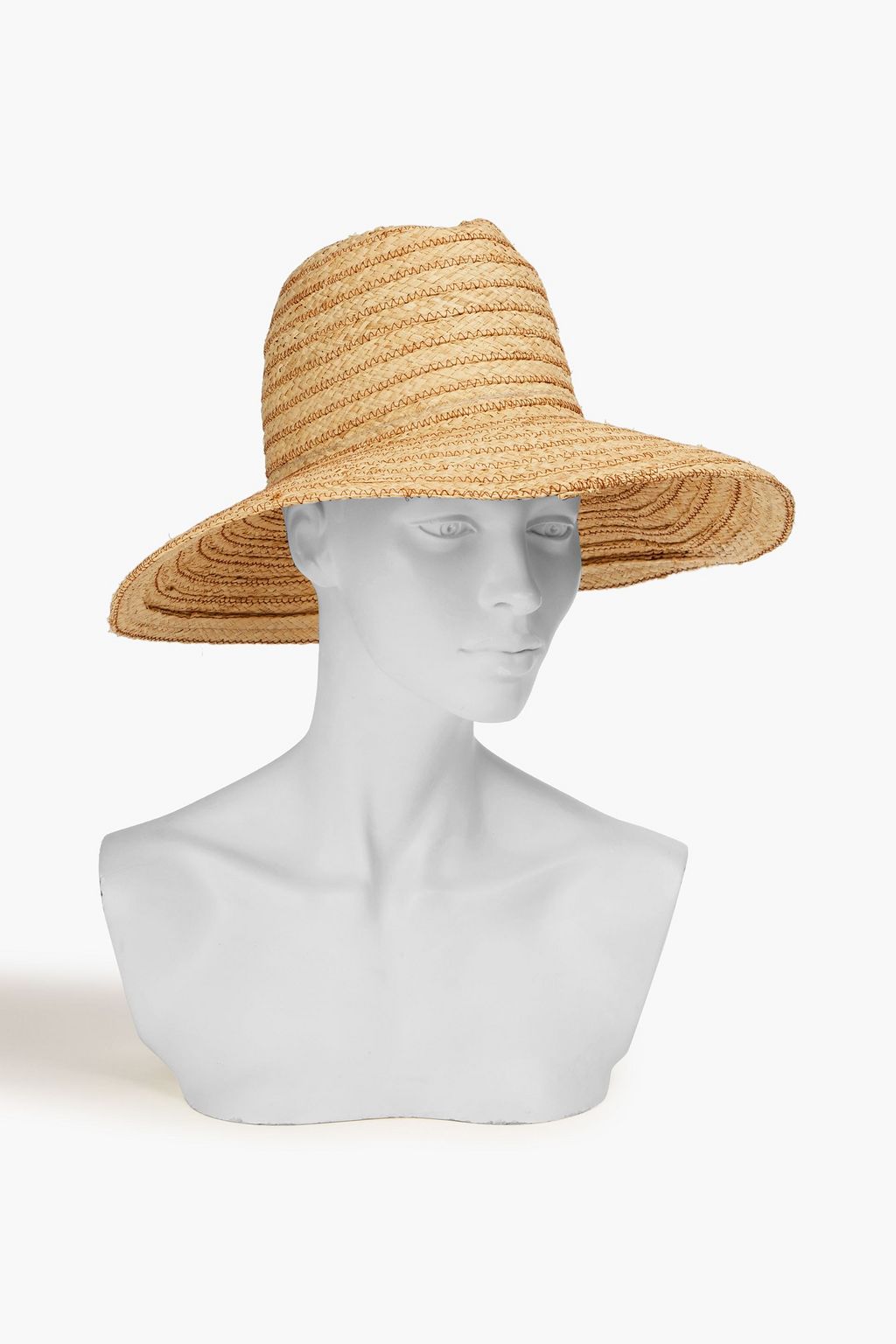 GIGI BURRIS MILLINERY قبعة Requiem الشمسية من نسيج النخيل