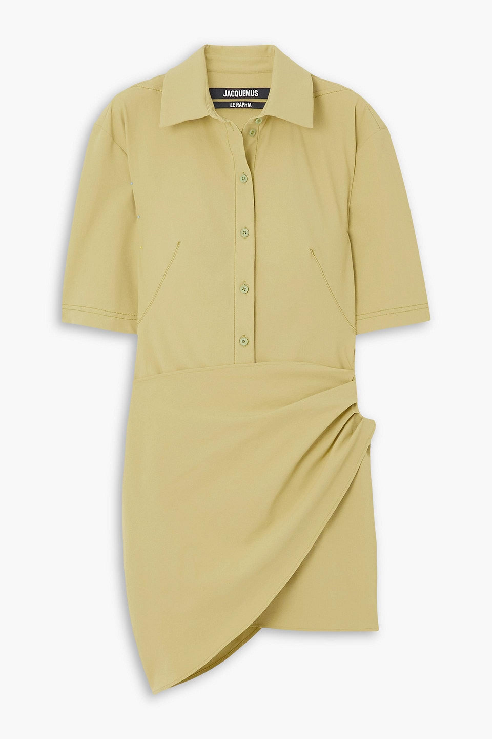 Jacquemus La Robe Camisa Mini Dress In Sage Green